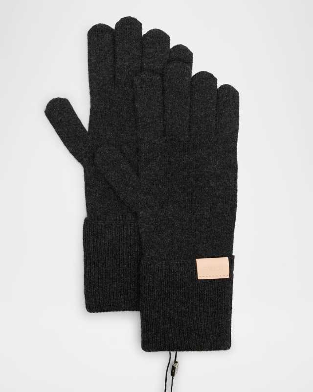 Cashmere Gloves W/ Logo Patch